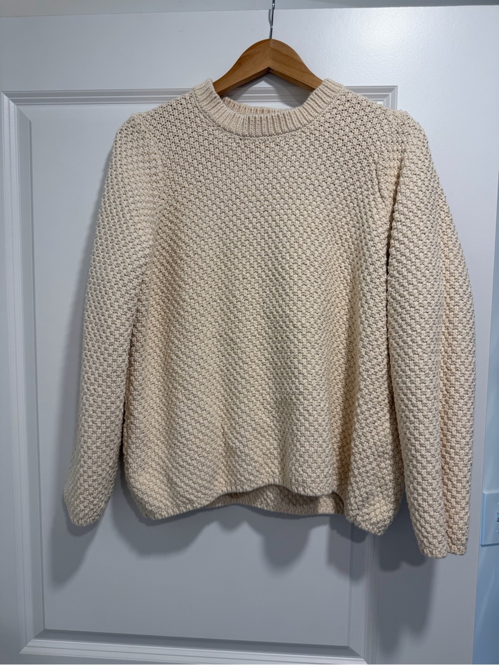 Orvis - Classic Crewneck Textured Knit Sweater in Cream
